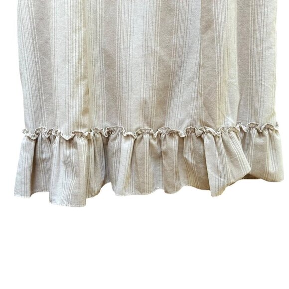 Altard State Dress Ruffle‎ Striped Keyhole Back Beige Boho Festival Cream Size M - Picture 3 of 7